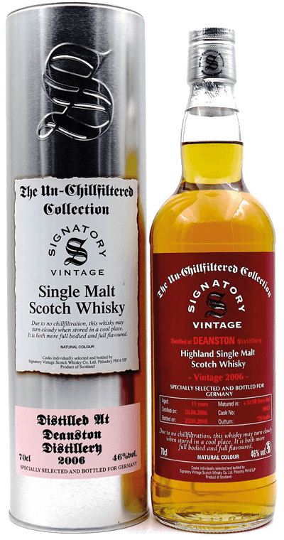 Whisky: Deanston 2006/2018 1st Fill Sherry Butt Signatory Vintage