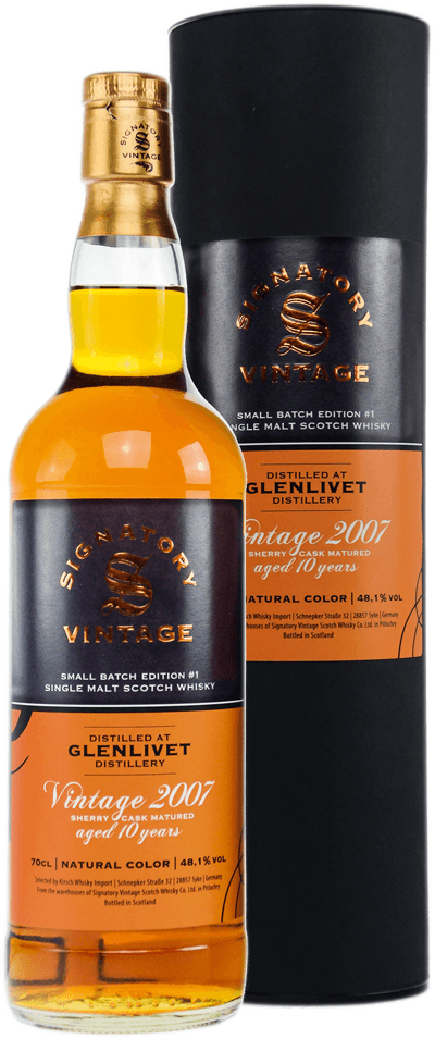 Whisky: Glenlivet 2007-2018 Signatory Small Batch #1
